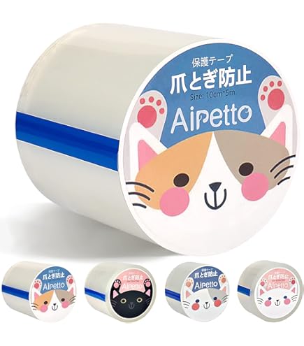 Amazon | 剥がせる猫ひっかき防止ドア保護フィルム(21 cm×3 m)、家具の