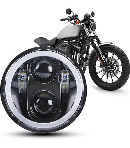 Amazon | JIAHER バイク ヘッドライト 車検対応 汎用 5.75インチ LED