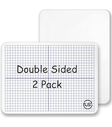 Coordinate Plane Whiteboard 5 Pack Dry Erase XY Axis Coordinate Graph Boards - Double Sided Math White Boards For Classroom