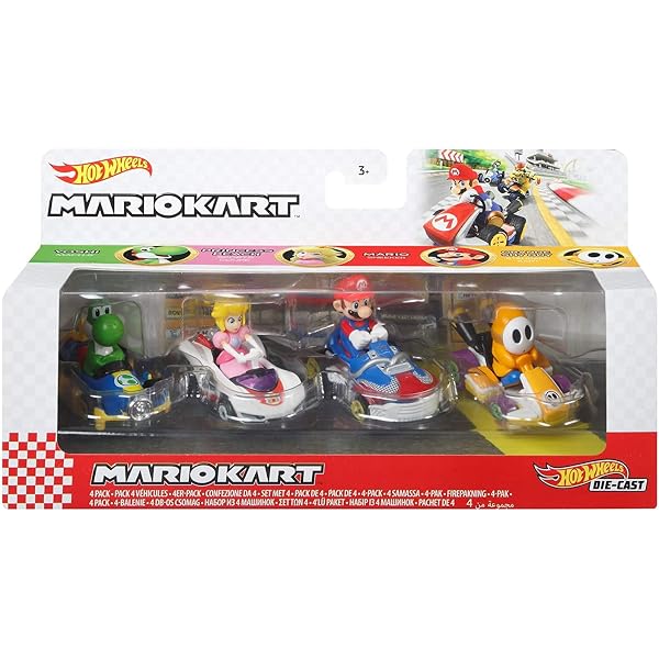 Amazon | ホットウィール(Hot Wheels) マリオカート 4パックAセット 