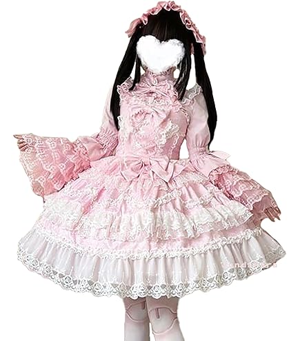 Amazon | 【コス王国】 ワンピース ロリータ 長袖 森ガール ブルー