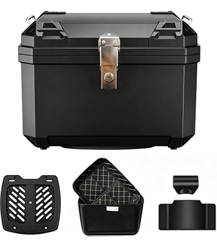 Amazon | バイク用 リアボックス 55L 大容量 トップケース 鍵付き 防水