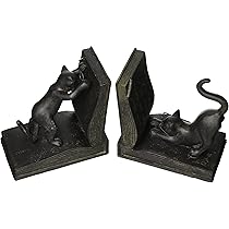 Amazon.co.jp: 東洋石創 ブックエンド(ねこ) 11028 32×16.5×9.5cm