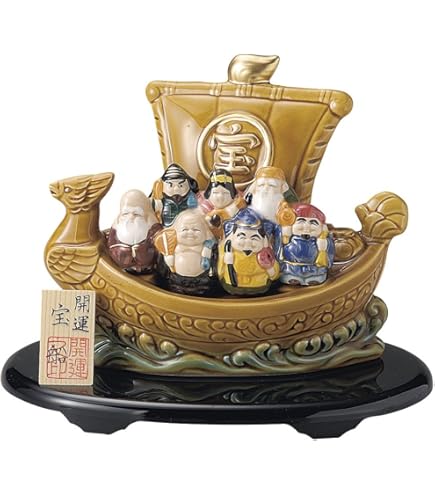 中国古美術 一刀彫 七福神 竜神 龍船 宝船 無垢 工芸品 置物 縁起物 中国古美術 一刀彫 七福神 竜神 龍船 宝船 無垢 工芸品 置物