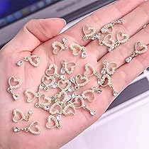 Amazon | ネイルパーツ メタルパーツ 20個セット 五芒星型 立体 3D