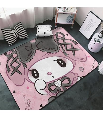 Amazon | クロミ ちゃん マイメロディ カーペット 長方形 ラグマット