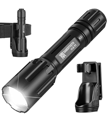 amazon rechargeable tactical flashlight Flashlights High Lumens, Super Bright LED Small Powerful with Memory Function, 6Modes Pocket Waterproof Flash Light for Home,Camping,Car,Emergency,Gifts for Men consistent output SKYFIRE 6000 Lumens Rechargeable Flashlight