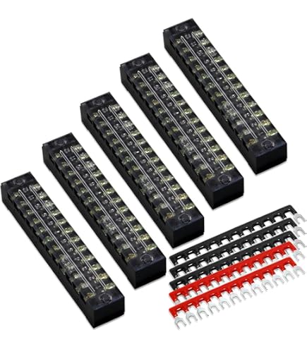 Uxcell 12 Way Spring Speaker Terminal Connector Strip - 5Pcs Push Release Cable Terminals