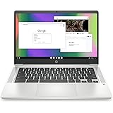 HP Chromebook 14 Laptop, Intel Celeron N4120, 4 GB RAM, 64 GB eMMC, 14" HD Display, Chrome OS, Thin Design, 4K Graphics, Long