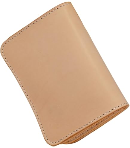 牛ヌメ革　本革　ミドルウォレット　二つ折り財布　レザークラフト　キャメル32 Amazon.co.jp: 牛ヌメ革 本革 ミドルウォレット 二つ折り財布 レザー