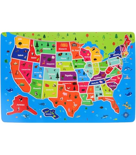 Amazon | MOTYAWN USAマップパズル 子供用 - 200ピース アメリカ合衆国