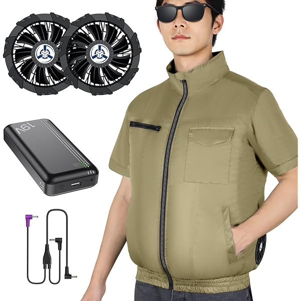 Amazon.co.jp: [Sumeriy] 空調作業服 ベスト 30000mAh大容量バッテリー
