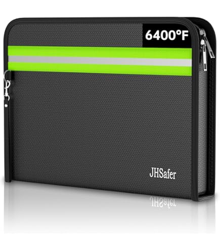 Amazon.co.jp: JHSafer 2個 耐火 防水 ジッパー付きマネーバッグ 11