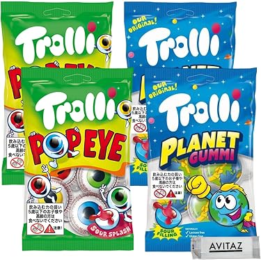 Amazon | Trolli トローリ 地球グミ75g＆目玉グミ75g 各2袋 計4袋