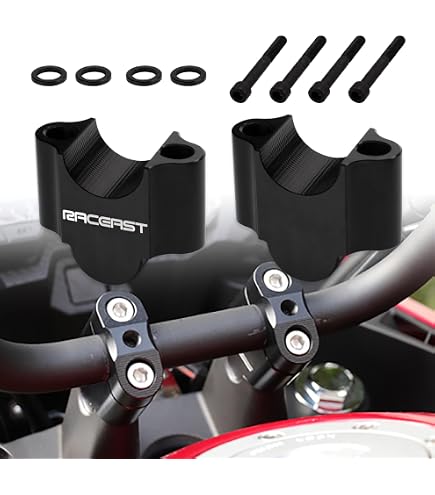 Amazon | AL-mart バイク用 ハンドルバーライザー ハンドルポスト 