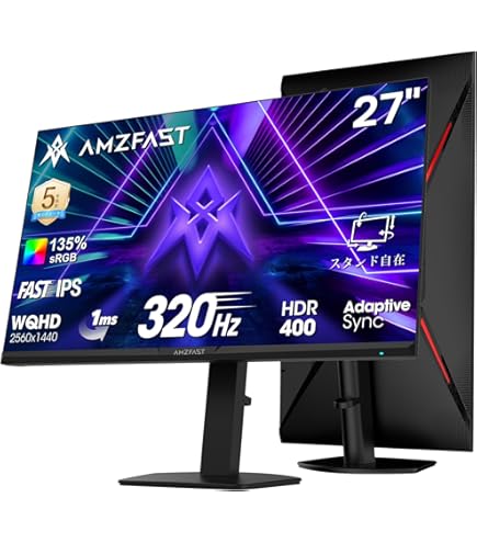 Amazon.co.jp: KTC 27 Inch QHD Gaming Monitor, 180Hz 1ms GTG Fast