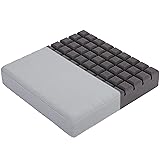 HAVARGO 座布団 クッション 厚め 通気 高反発 椅子クッション お尻が痛くならない ざぶとん 幅41cm厚さ7.5cm (41X41, グレー)