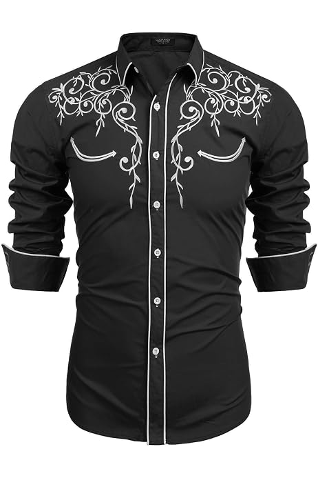 Coofandy Mens Western Cowboy Shirt 