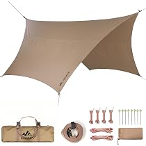 Amazon | Unigear ヘキサタープ tcタープ ポリコットン 難燃 遮光遮熱