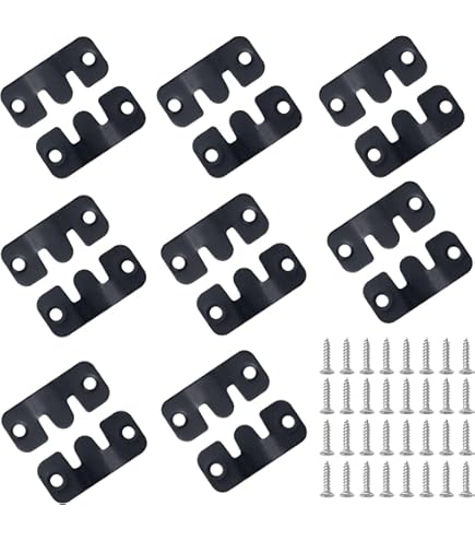 12 Packs Stainless Steel Flush Mount Brackets - Z Clip Picture Hangers 54x30mm Heavy Duty Wall Hardware