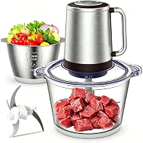 Amazon.co.jp: フードプロセッサー【1.2L大容量 & 2種類ボウル