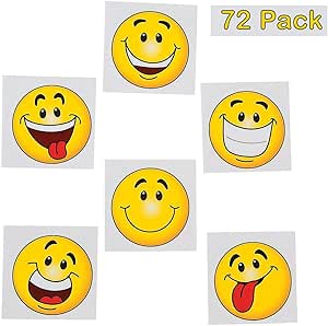 Amazon Kicko 絵文字タトゥー 36 2インチ アソートグーフィースマイリーフェイス クールな顔文字フェイスタトゥー 子供用 パーティーの記念品 バッグ詰め物 楽しい 賞品 風船 バルーン おもちゃ