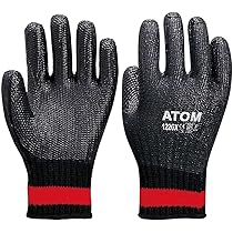 Amazon | アトム作業用手袋 122-GB ゴム張りアオベエ 5双セット | ゴム