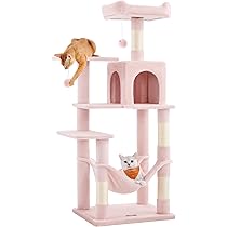 Amazon | FEANDREA キャットタワー スリム 猫タワー ハンモック