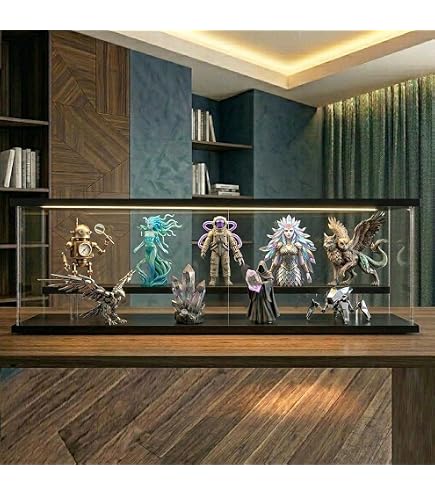 Amazon.co.jp: 【WNJAPAN】3段 コレクションケース アクリル 木目 木製