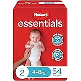 Huggies Essentials Nappies Size 2 (4-8kg) 54 Count