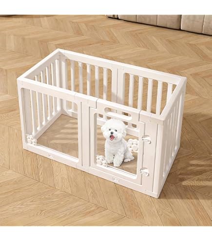 Amazon | 透明アクリル ペットサークル 60cm 高さ 自由に連結 工具不要