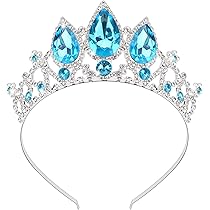 ゴールド　青色　ストーン　ティアラ　カチューシャ　エルサ　ディズニー 冠 カチューシャ 王冠 ティアラ ゴールド ディズニー アナ雪