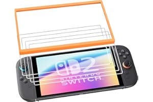 【4枚入り】Switch 2 保護フィルム +専用ガイドフレーム付き 貼り付け簡単 自動吸着 全面保護 耐衝撃 9H硬度 指紋防止 気泡ゼロ 2.5Dラウンドエッジ加工 高透過率 KoyeHub スイッチ2 フィルム