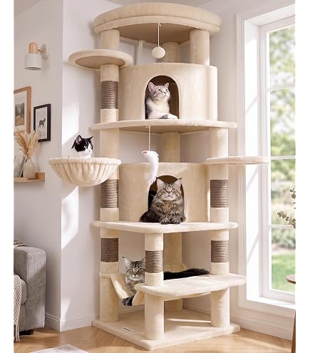 【新品】MOTASAN 幅広キャットタワー 据え置き型 165cm Amazon | MOTASAN 幅広キャットタワー 据え置き 高さ165cm 横長