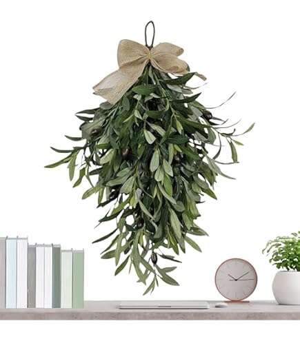 Amazon｜人工オリーブ スワッグ、オリーブ ティアドロップ ドア