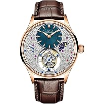 Amazon | HAOFA トゥールビヨン 腕時計メンズ 機械式 手巻き