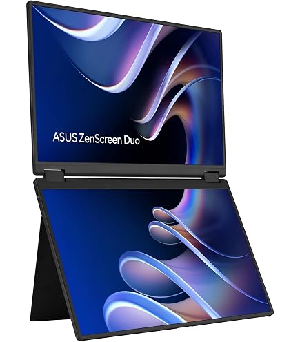Amazon.co.jp: ASUS ZenScreen Duo OLED 360°折りたたみ式ポータブル