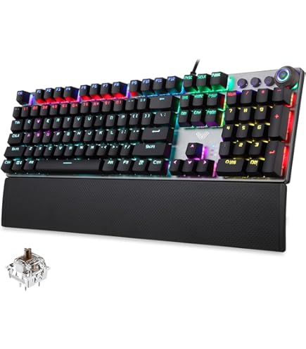 Amazon.co.jp: AULA メカニカルゲーミングキーボード ブルースイッチ