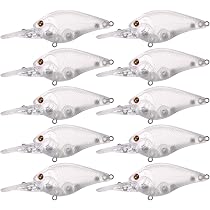 FREE FISHER Unpainted Fishing Lures - 20pcs Clear Crankbait Blanks, 90mm/10g Hard Plastic Baits - View #10