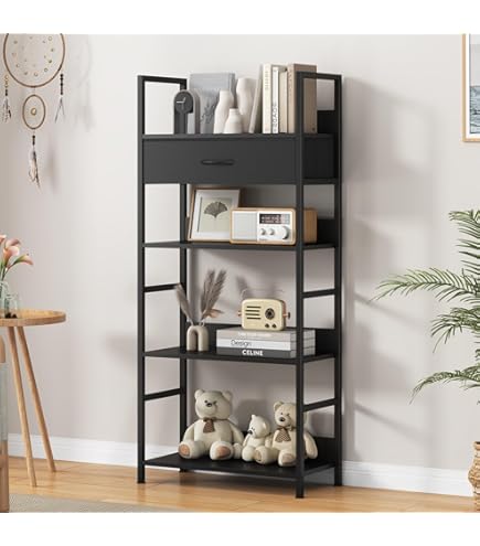 Amazon｜ラック スチール 幅43cm 5段 シェルフ オープンラック