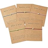 Simple Adjustable Braided Heart Shaped Bracelet with Wish Cards Star Wrap Wristband Bangle for Women Girls Friendship Jewelry