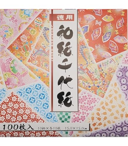 Amazon | トーヨー 和紙 和紙千代紙 きらめき 徳用 15cm角 10柄