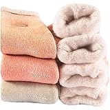 Womens Super Thick Wool Socks - Soft Warm Comfort Casual Crew Winter Socks (Pack of 3), Multicolor