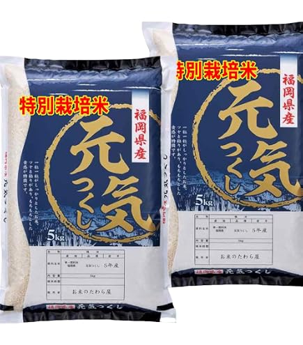 Amazon.co.jp: 福岡県産元気つくし一般米5kg×2無洗米 : 食品・飲料・お酒