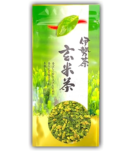 Amazon.co.jp: 玄米茶 茶葉 八女茶 100g 袋詰×6袋セット お茶 岩崎園