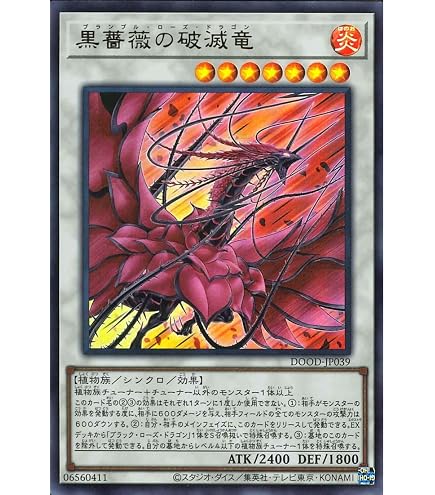 Amazon.co.jp: 遊戯王カード 黒薔薇の破滅竜(ウルトラレア) DOOM OF