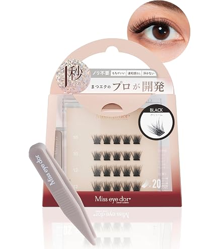 Amazon | 1秒まつエク 公式 つけまつげ のり不要 Miss eye d'or ミス