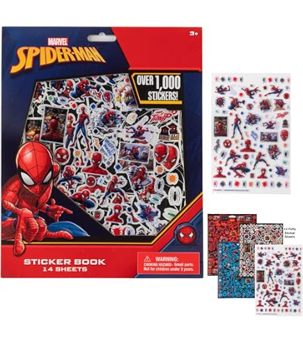 Amazon | マーベル スパイダーマン ステッカー ブック オーバー 200+