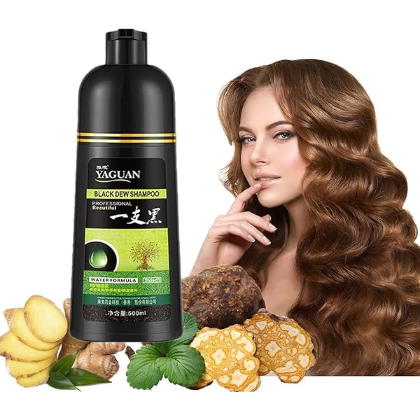 Amazon | 10分ハーバルヘアダークニングシャンプー、ブラック