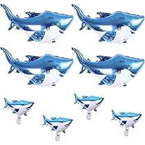 Amazon | 8個 サメホイルバルーン 海洋動物 アルミバルーン